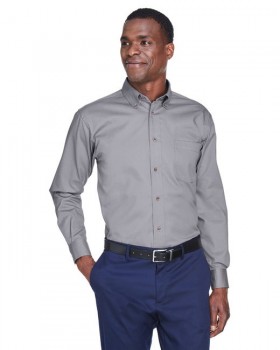 Tall Long Sleeve Twill Shirt with Stain Release