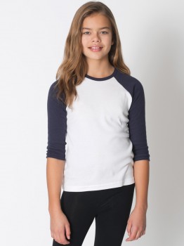 Youth Unisex Baby Rib 3/4 Sleeve Raglan