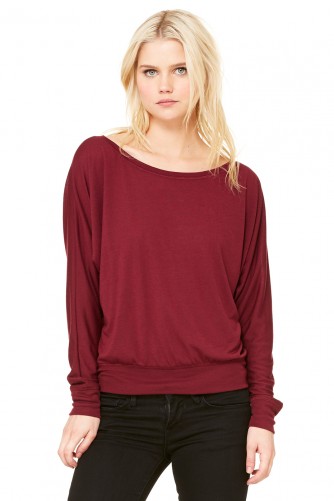 Flowy Off Shoulder Long Sleeve Tee 