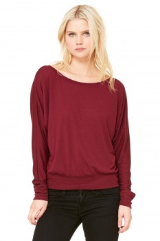 Flowy Off Shoulder Long Sleeve Tee