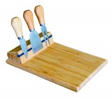 Bamboo Cheese Board With Utensils