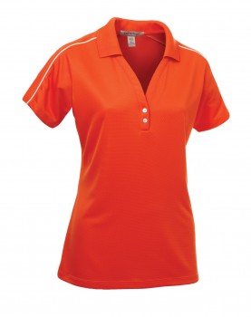 Ladies' Textured Sport Shirt With Piping