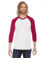 Unisex Poly-Cotton 3/4 Sleeve Raglan T-Shirt