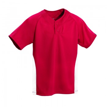 Adult Two Button Short Sleeve Baseball Jersey