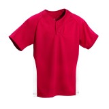 Youth Two Button Short Sleeve Baseball Jersey